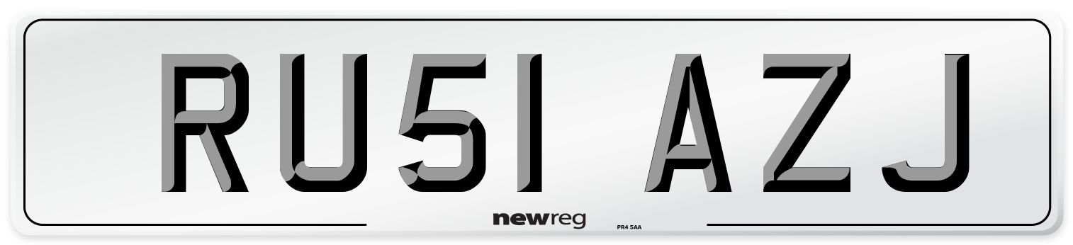 RU51 AZJ Number Plate from New Reg